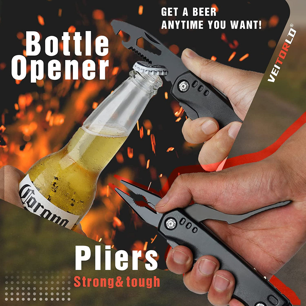 Gifts for Men Dad, Cool Fathers Day Birthday Gifts Ideas for Men Grandpa Papa from Daughter Wife Son, BEST DAD EVER Gift, All in One Survival Tools Hammer Multitool, Camping Hunting Presents