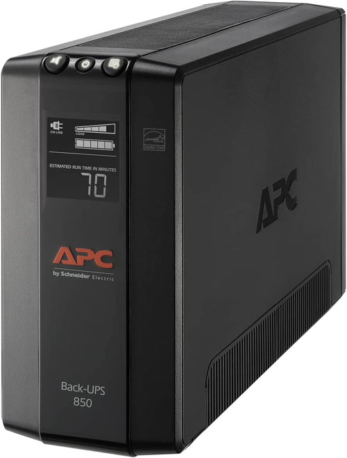 Back-Ups Pro 850VA UPS, 510W Battery Backup & Surge Protector, AVR, 8 Outlets (NEMA 5-15R), LCD Display, BX850M Uninterruptible Power Supply for Computers, Wi-Fi Routers, Home Office Electronics
