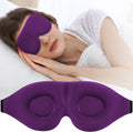 Sleep Mask for Side Sleeper, Light Blocking Sleeping Eye Mask for Women Men, 3D Contoured Cup Night Blindfold, Luxury Eye Cover Eyeshade with Adjustable Strap for Travel, Nap, Purple